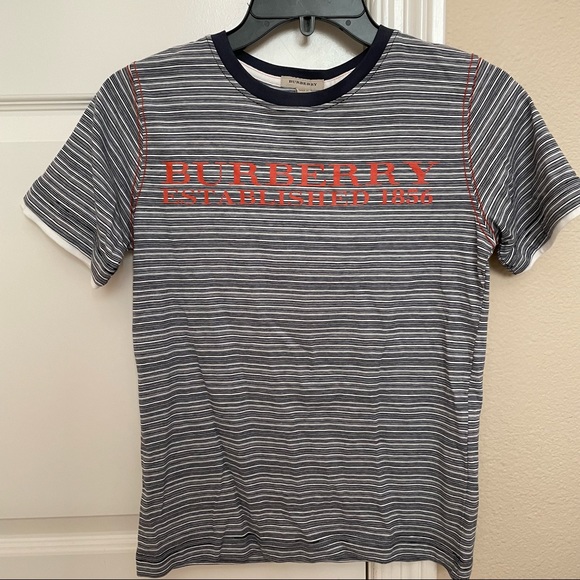 Burberry Boys Logo and Stripe T-shirt